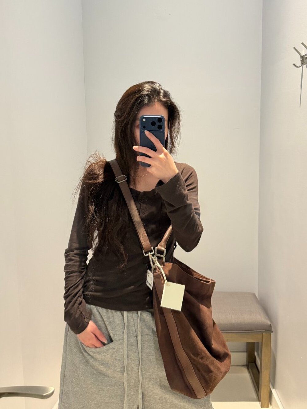 Free People Suzie Suede Slouchy Tote Bag